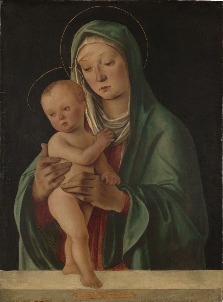 Lorenzo Costa: Madonna con il Bambino, c. 1492 Olio su tavola, cm 46,3 x 34,3 Philadelphia Museum of Art, John G. Johnson Collection, 1917