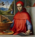 Lorenzo Costa: Ritratto di cardinale nello studio, c. 1518-20 Olio e tempera su tavola, cm 81,9 x 76,2 Minneapolis Institute of Arts, The John R. Van Derlip Fund and The William Hood Dunwoody Fund