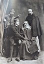 Archivio fotografico e collezione storica Romano Rosati: Carlo Grolli, Gruppo in costume dopo una festa, carta albuminata, 1890 ca.