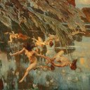 Ettore Tito, Le ninfe, 1911, olio su tela, Galleria Ricci Oddi, Piacenza (Foto Carlo Pagani, Piacenza)