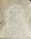 Omar Galliani, Sui tuoi passi, 2023, spolvero originale su carta velina più gesso bianco, 48x38 cm. Ph. Luca Trascinelli 