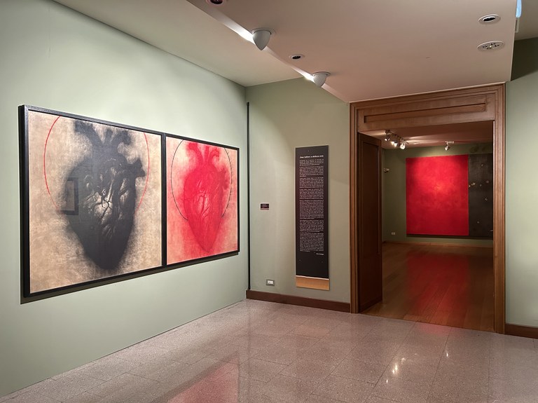 Veduta della mostra Silenzio, l'enigma del verso, Galleria Alberoni, Piacenza, 2024