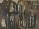 Allegoria del lavoro, 1932-33, Olio su tela, 202 × 271,5 × 4 cm, Collezione Banco di Sardegna - Gruppo BPER Banca. ©Mario Sironi, by SIAE 2023