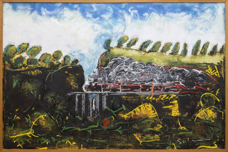 Mario Schifano, Il treno, 1985-1995