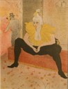 HENRI DE TOULOUSE-LAUTREC La clownessa seduta (Mademoiselle Cha-u-kao) Serie Elles Litografia a cinque colori su papier velin