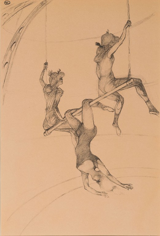 HENRI DE TOULOUSE-LAUTREC Il Circo – Trapezista Litografia – Ed. 1905 Parigi (Francia)