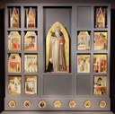 Pietro Lorenzetti, Beata Umiltà e storie della sua vita, polittico, 1335 - 1340 c., allestimento a Faenza