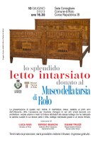 Lo splendido letto intarsiato donato al Museo della Tarsia