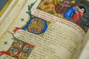WEB Bim, Manoscritto 76 _ Inferno Parigi-Imola_Dante e Virgilio davanti alla porta dell'Inferno, c. 4v, dettaglio, 1440 ca.jpg