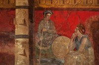 WEBFilosofo con Macedonia e Persia Boscoreale, Villa di Fannio Sinistore, oecus (H), parete ovest affresco, cm 240 x 345, 1 secolo a.C. - II stile.jpg