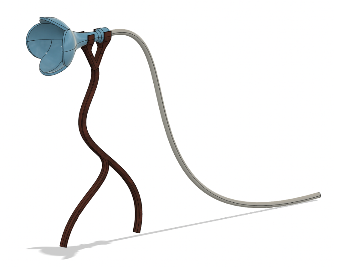 Vica Pacheco, Trompa de Flor, 2025, Render 3D