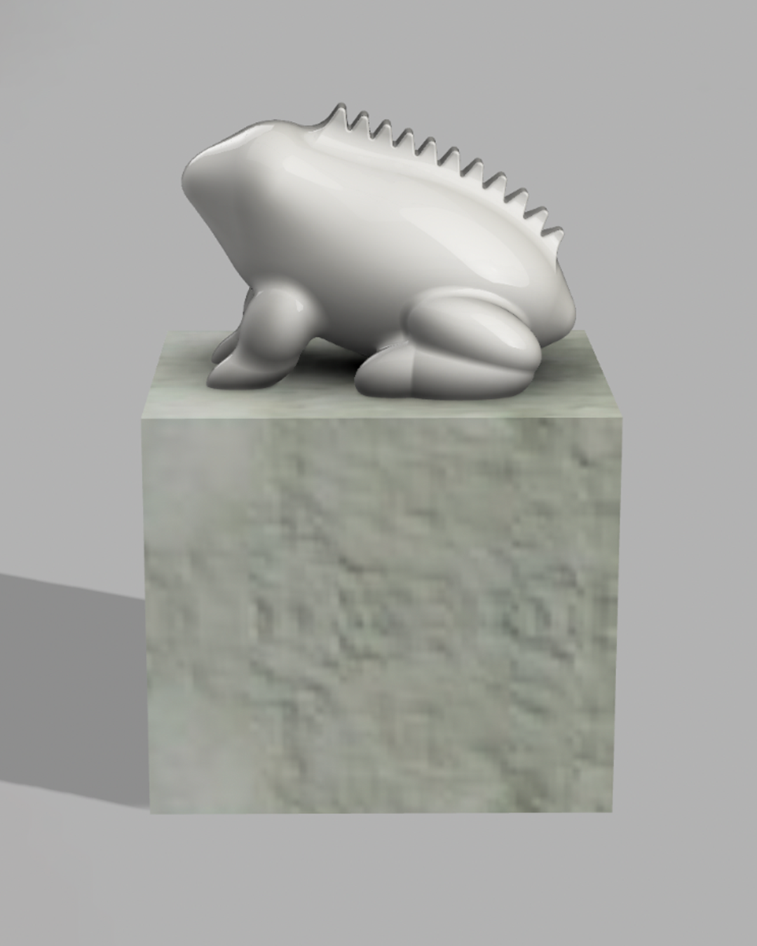 Vica Pacheco, Rana Güiro, 2025, Render 3D