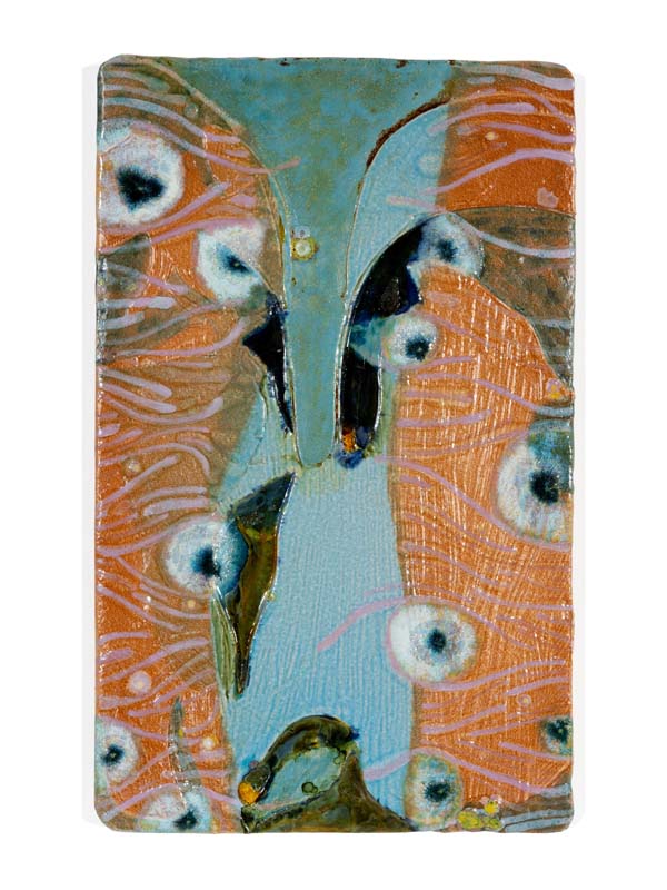 Alessandro Roma, Le stelle assumono una forma, 2024, ceramica policroma smaltata, 28,5x46 cm