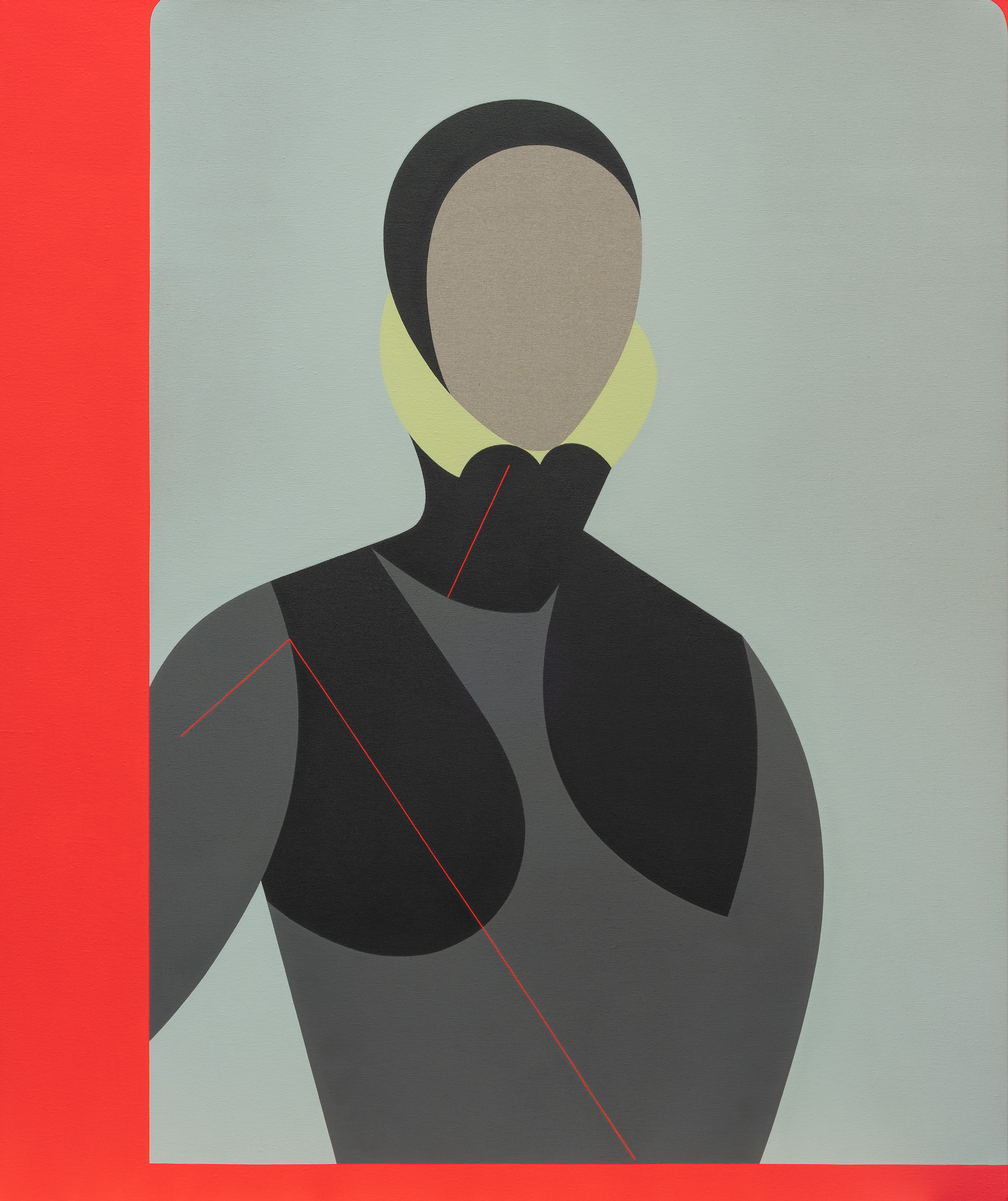 Ester Grossi, Riflessi.Ritratto di Alessandro Farnese, Acrilico su tela, 120x100, 2025 