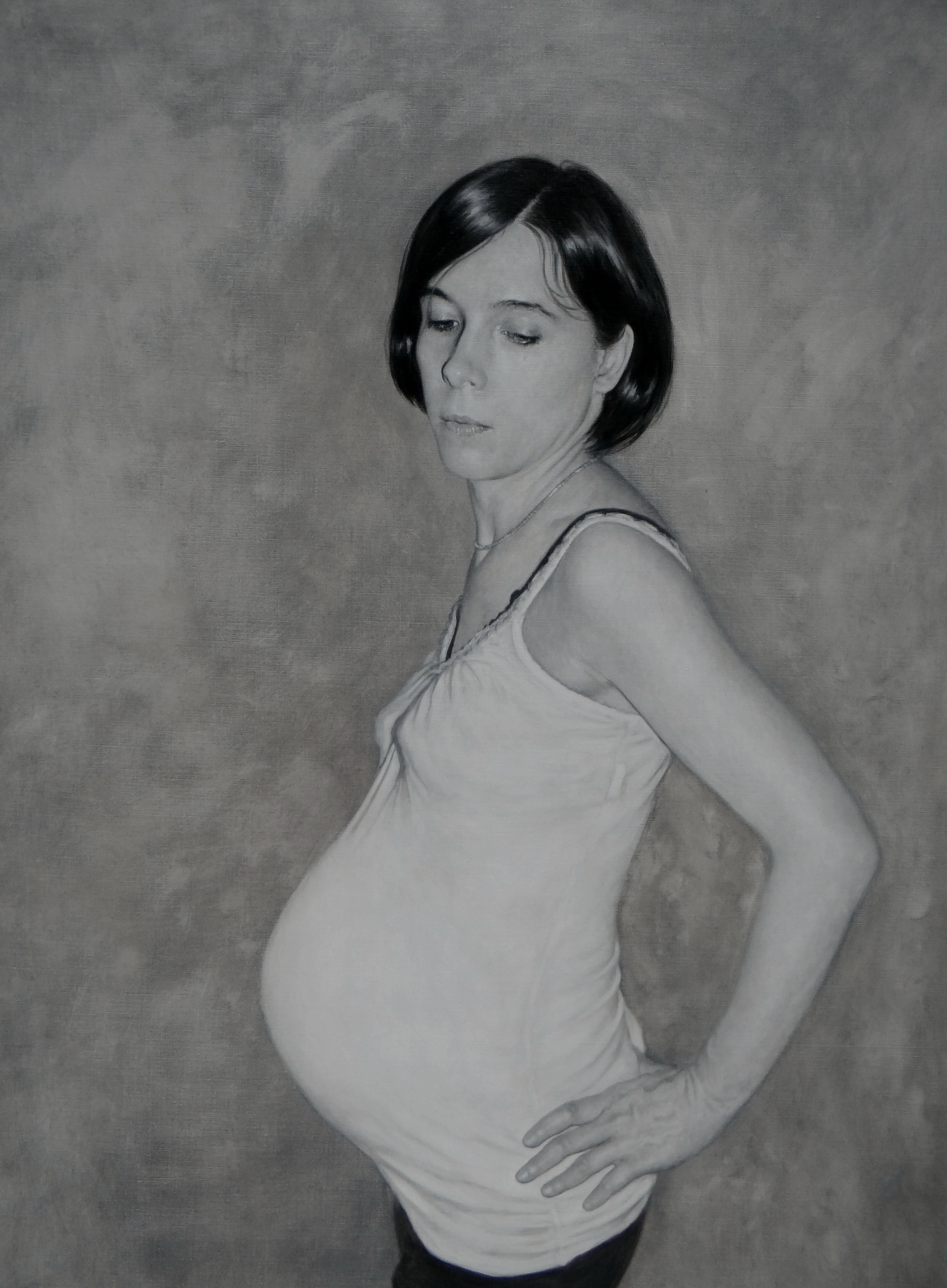 Daniele Vezzani, Beatrice e Marta, Olio su tela, 130x100 cm, 2019 