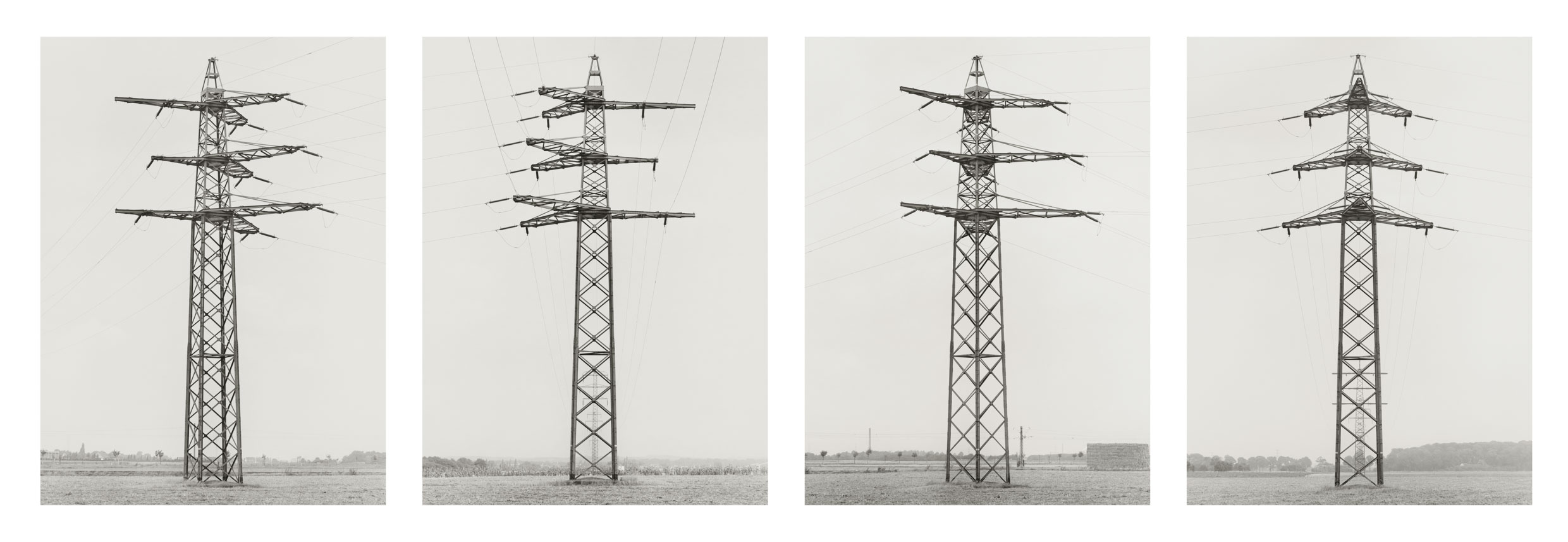 (Bernd & Hilla Becher, Tralicci dell’alta tensione, Düsseldorf, Germania, 1969