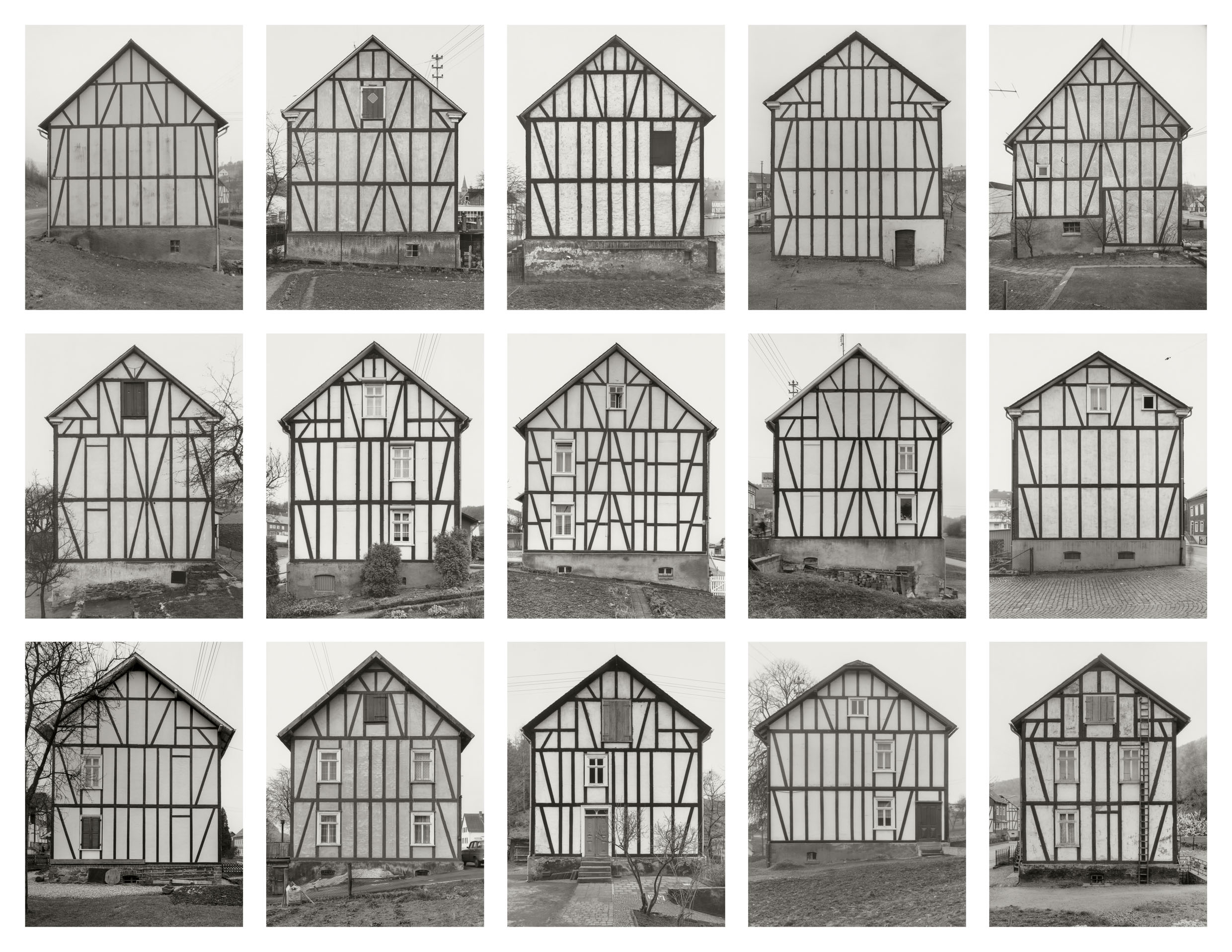 Bernd & Hilla Becher, Case a graticcio della regione industriale di Siegen, 1959-1973