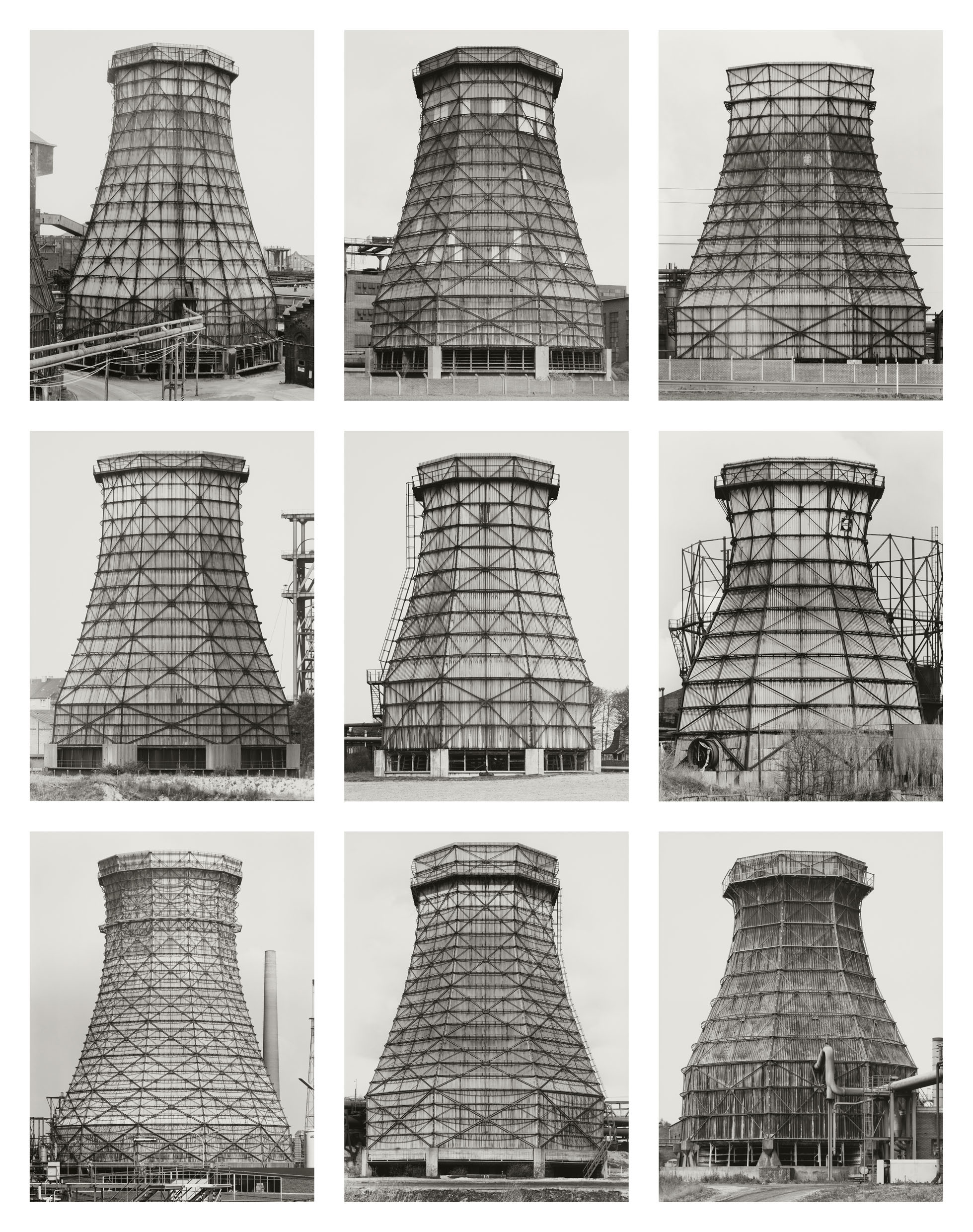 Bernd & Hilla Becher, Torri di raffreddamento in Germania, 1965-1993