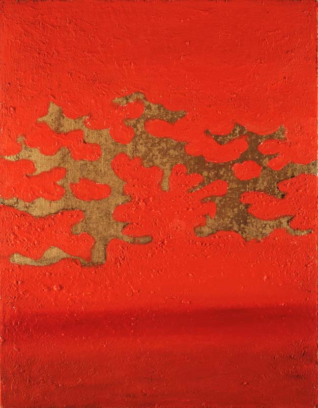 1990, Campo di papaveri, olio su tela, Collezione privata