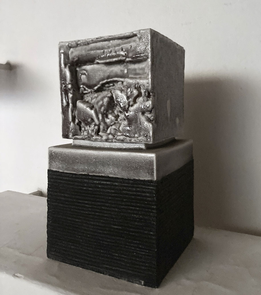 Carlo Zauli, Era un cubo, 1975, grès