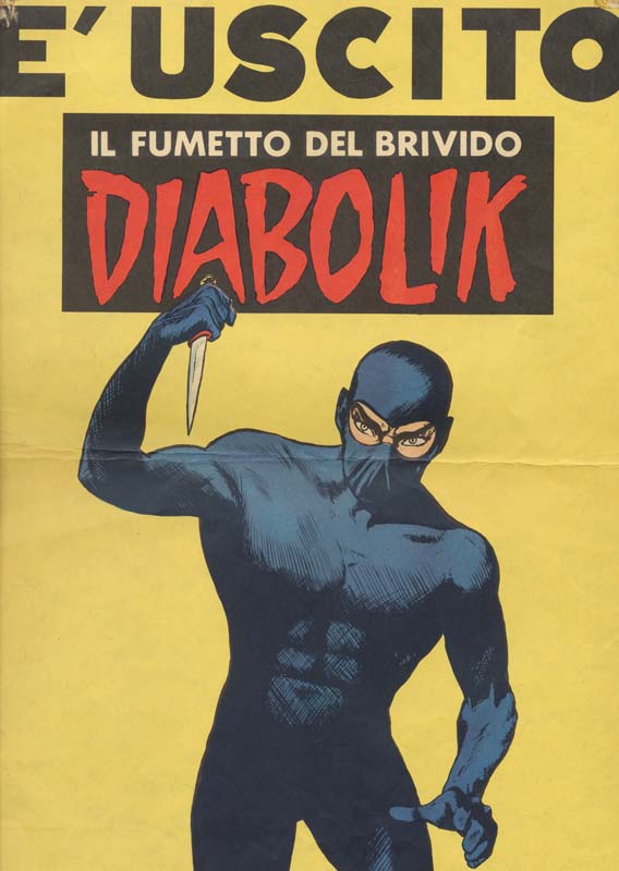 Locandina che annuncia uscita diabolik