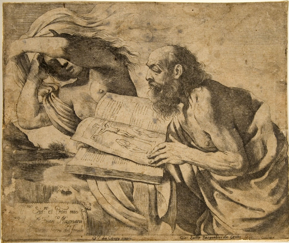 G. B. Pasqualini San Girolamo tentato da un demonio a forma di donna, bulino, 1625 