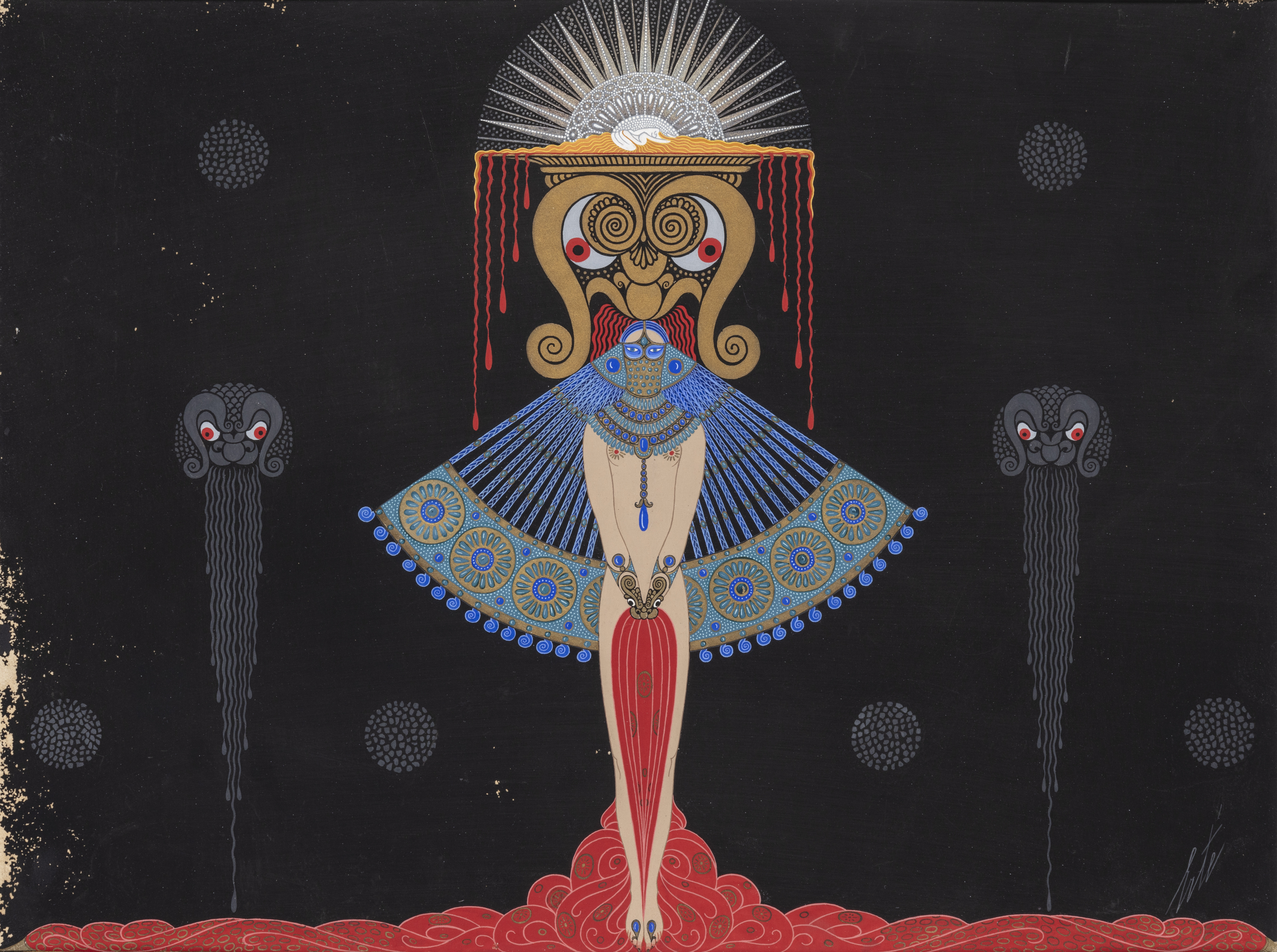 1.	Erté - Romain de Tirtoff (1892-1990), Salomé, 1926, tempera su cartone, cm 30 x 39, Collezione Franco Maria Ricci, Labirinto della Masone, Fontanellato (Pr)