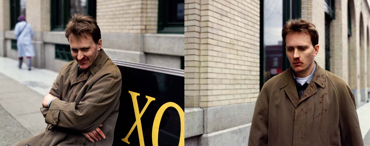 eff Wall, Man in the street (diptych), 1995, Courtesy: Collection Musée d'art contemporain de la Haute-Vienne - Château de Rochechouart