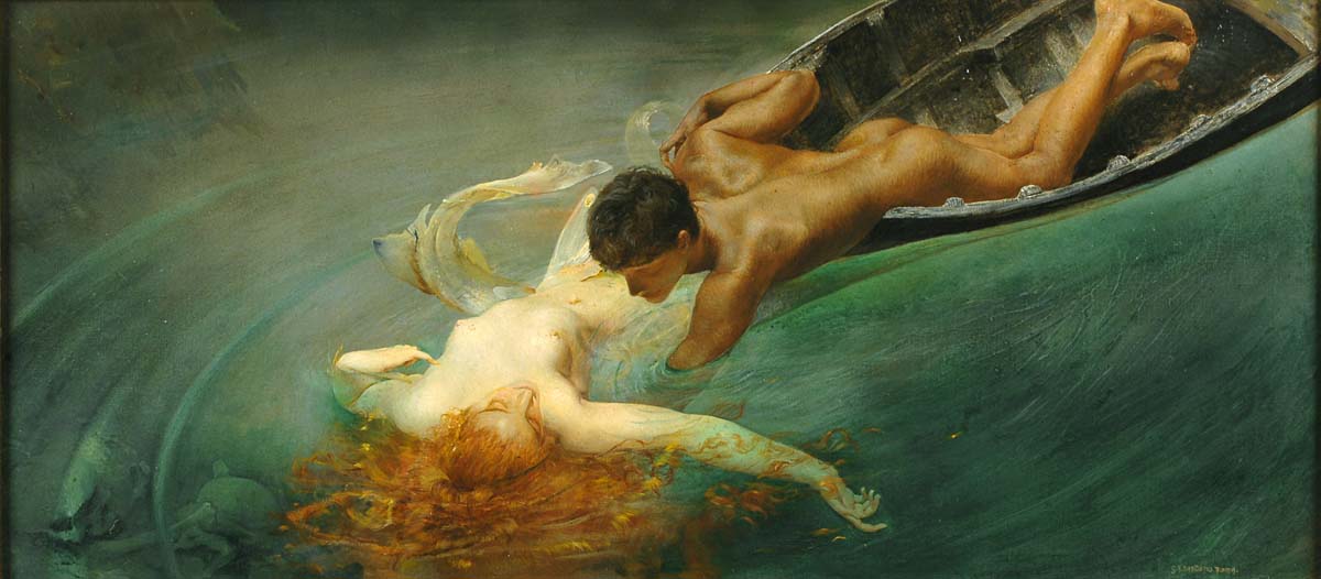 Giulio Aristide Sartorio, La Sirena (Abisso verde), 1893,-olio-su-tela