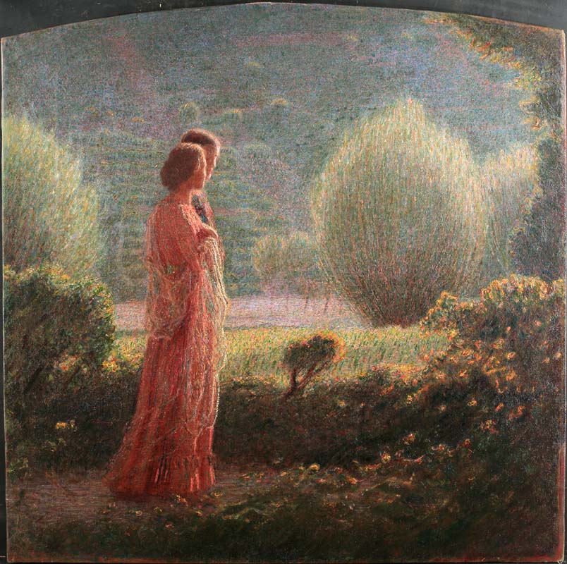 (Giuseppe Pellizza da Volpedo, L'amore nella vita, 1901-1902, olio su tela. Collezione Privata)