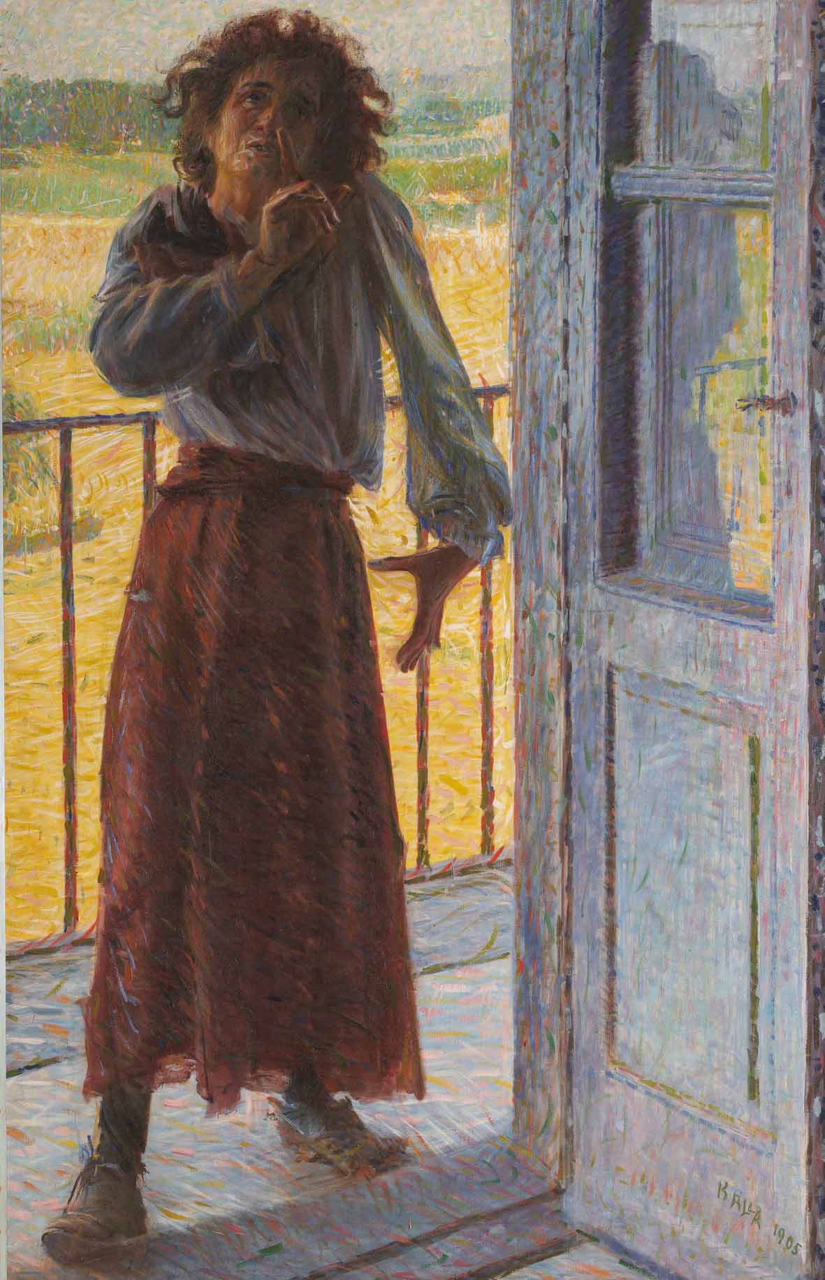 Giacomo Balla: Dei Viventi; La pazza, 1905, olio su tela, cm 174,7 x 115. Roma, Galleria Nazionale d’Arte Moderna e Contemporanea. GNAMC/foto di Alessandro Vasari © Giacomo Balla, by SIAE 2025