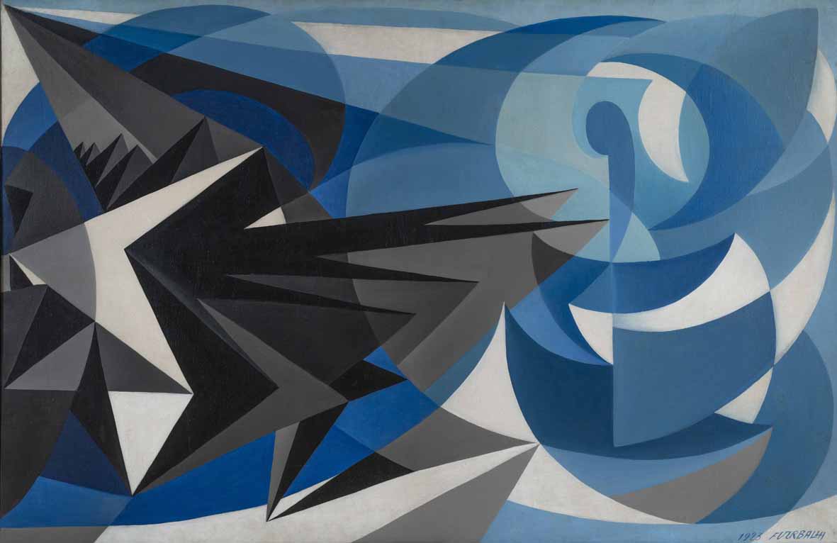 Giacomo Balla: Pessimismo e ottimismo, 1923, olio su tela, cm 114,5 x 175,5. Roma, Galleria Nazionale d’Arte Moderna e Contemporanea. GNAMC/foto di Alessandro Vasari © Giacomo Balla, by SIAE 2025