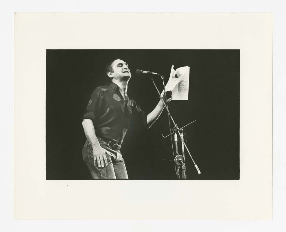John Giorno performance, 1979, Photo by James Hamilton courtesy of Giorno Poetry Systems