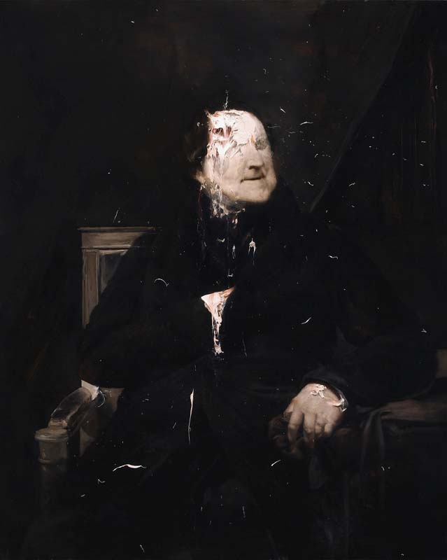 Nicola Samorì, Rossini (Lescot), 2008, olio su tela, cm 120x100 
