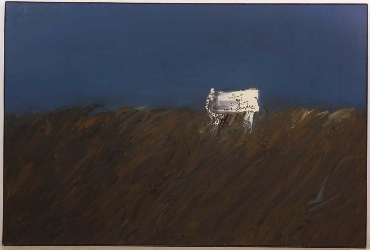 Mattia Moreni, Il vento nel campo come sempre, 1964. Olio su tela, cm 200 × 300, MAMbo - Museo d’Arte Moderna di Bologna | Settore Musei Civici | Comune di Bologna