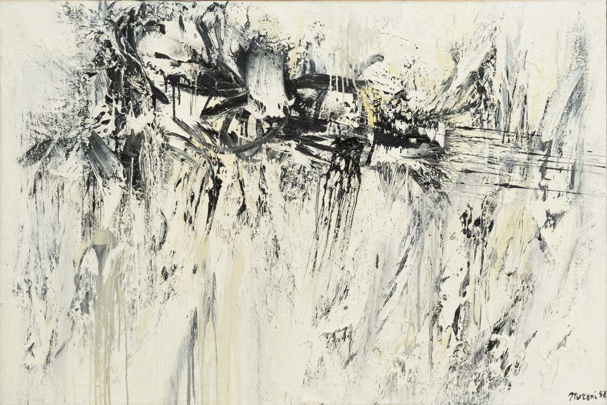 Mattia Moreni, Nuvola Bianca, 1958, Olio su tela, cm 130 × 180. Ravenna, collezione privata