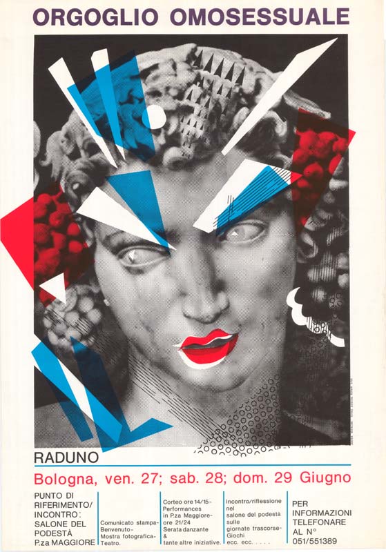 Giornate dell'Orgoglio Omosessuale, manifesto, Bologna 27-29 giugno 1980. 