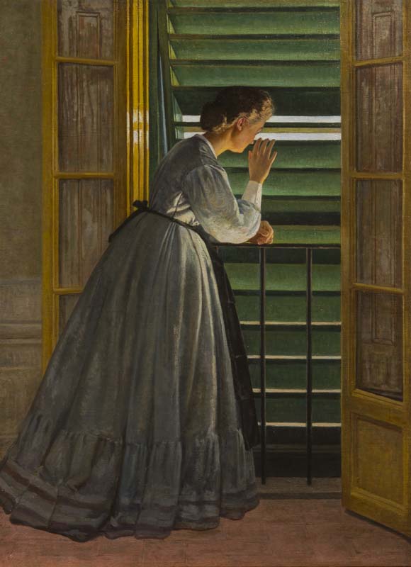 Silvestro Lega, Curiosità, 1866. Olio su tela. Collezione d’arte della Fondazione Cassa dei Risparmi di Forlì