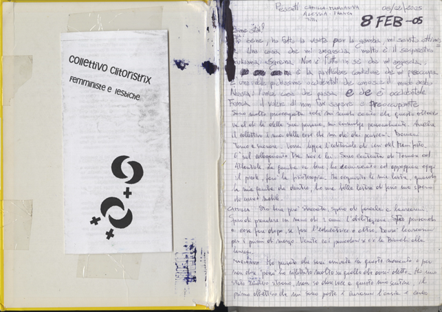 Bologna, Archivio di storia delle donne, Archivio F. Carzedda, Verbali collettivo Clitoristrix, 2005