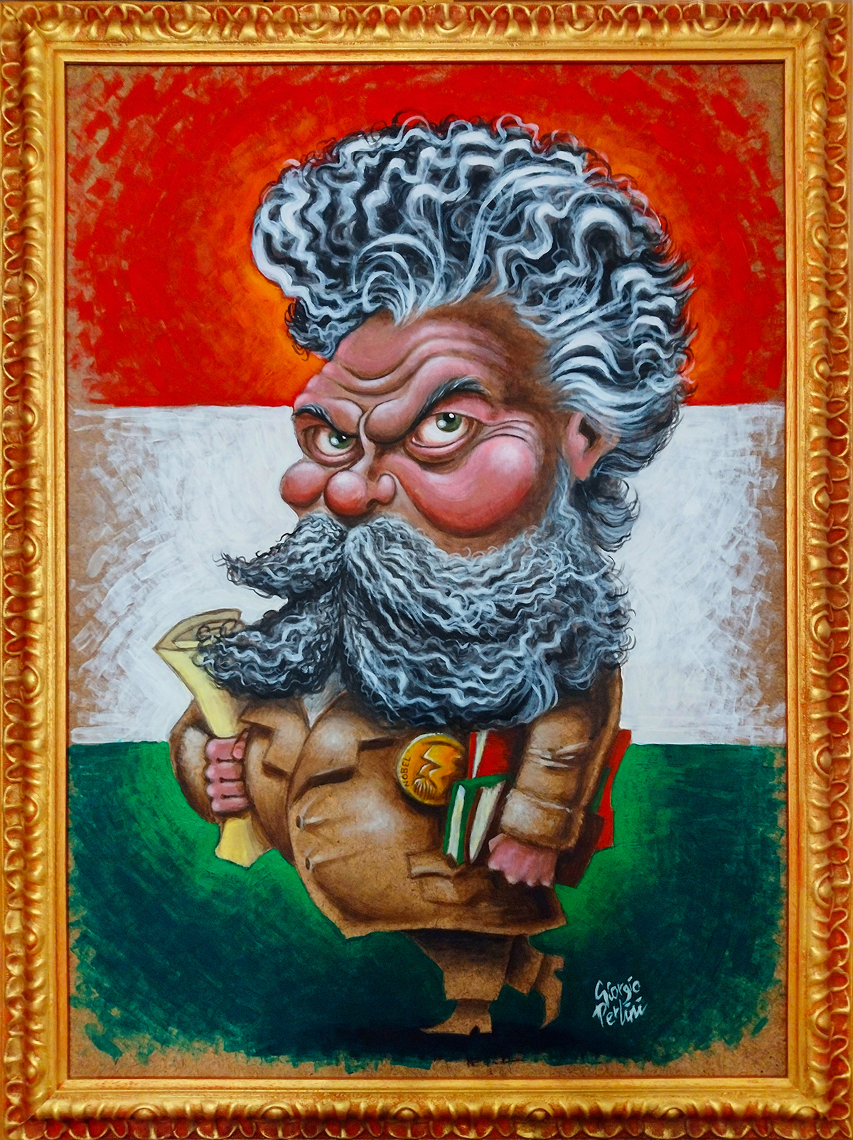 Giorgio Perlini, caricatura di Giosuè Carducci