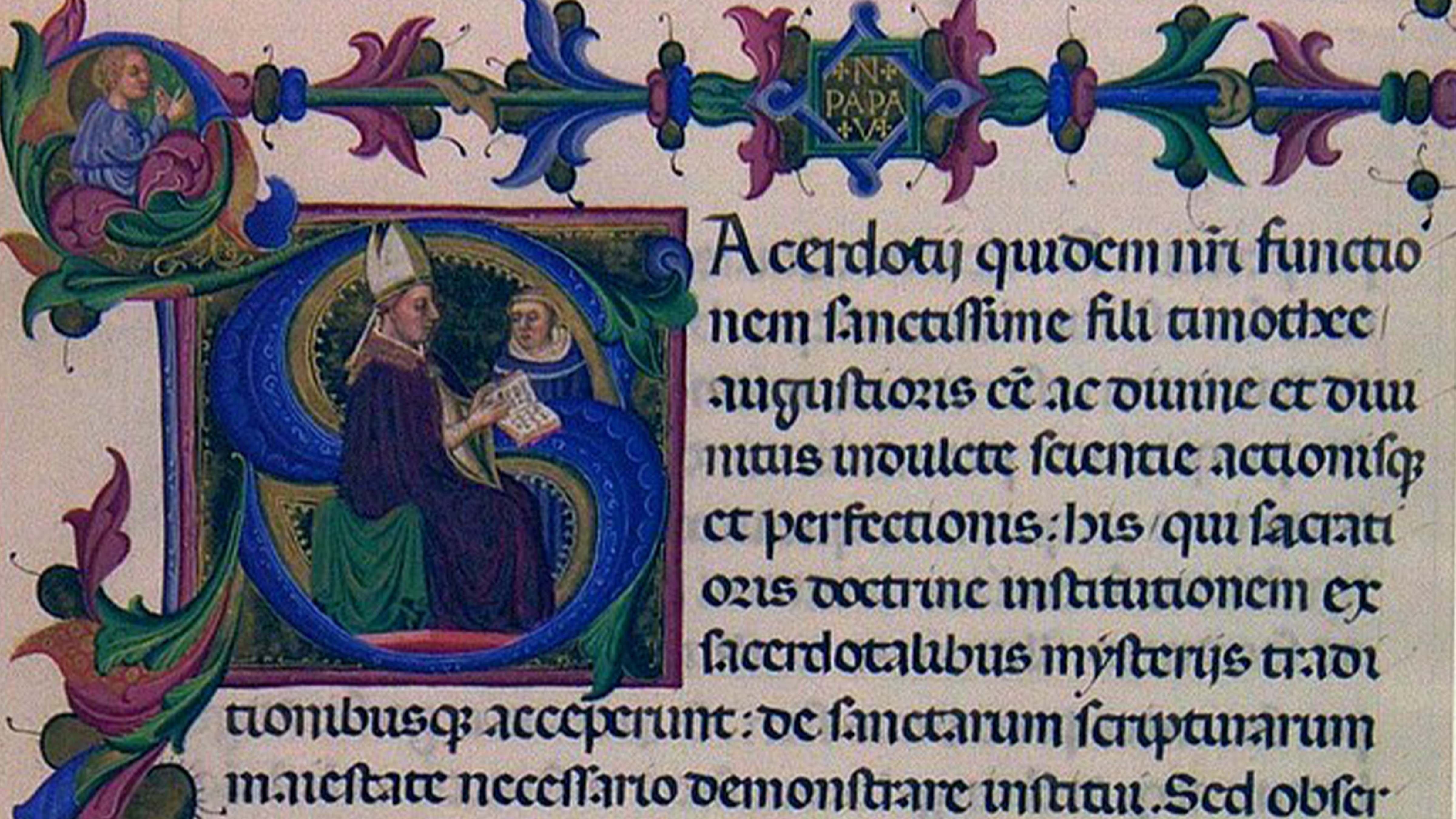 Dionysius Areopagita, De ecclesiastica hierarchia, manoscritto XV secolo, frontespizio