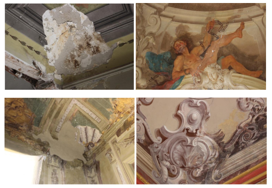 alcune immagini dell'attuale stato dell'apparato decorativo del Complesso