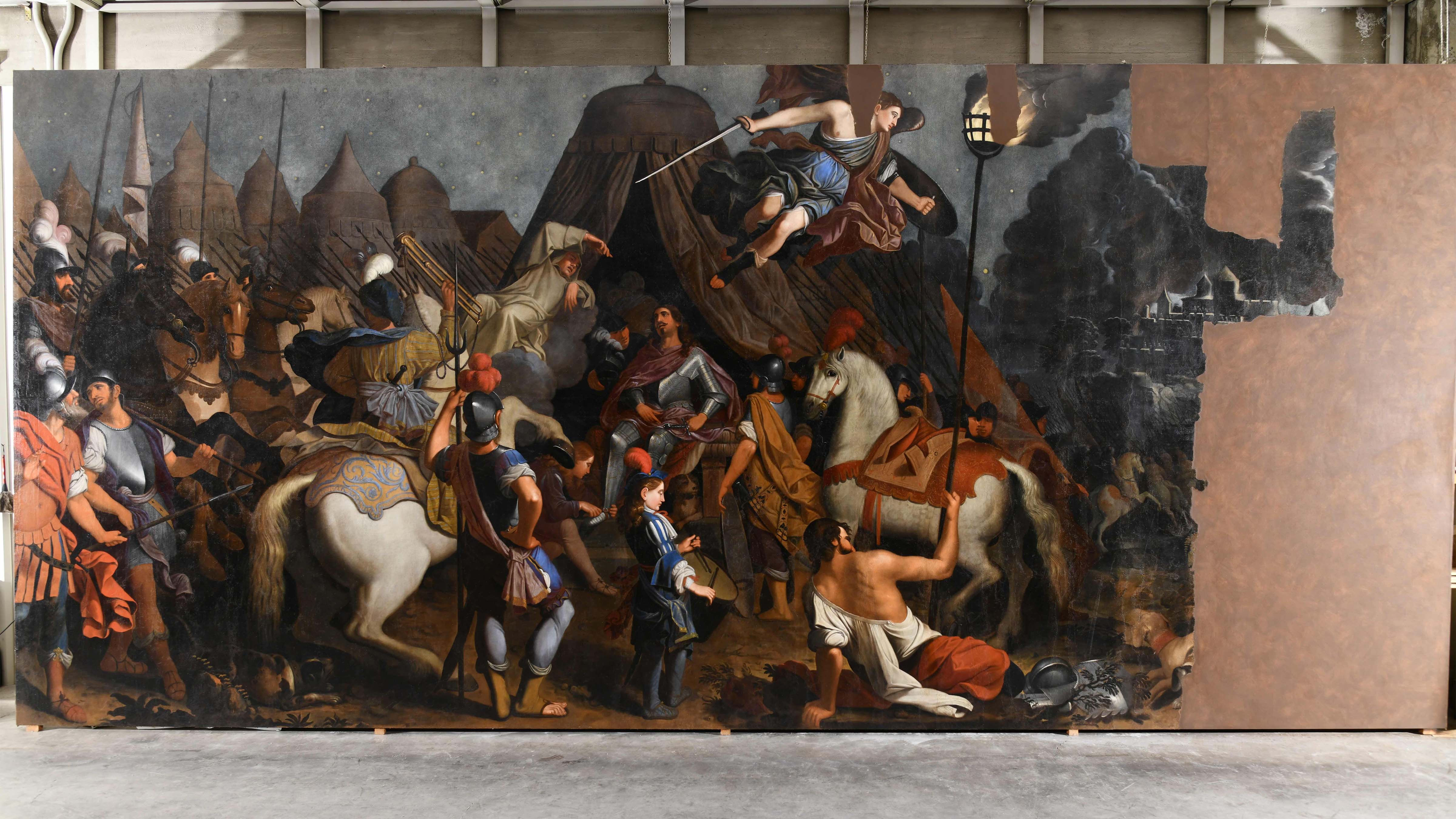 Apparizione di San Bruno a Ruggero conte di Sicilia prima della battaglia di Capua, 1695-96