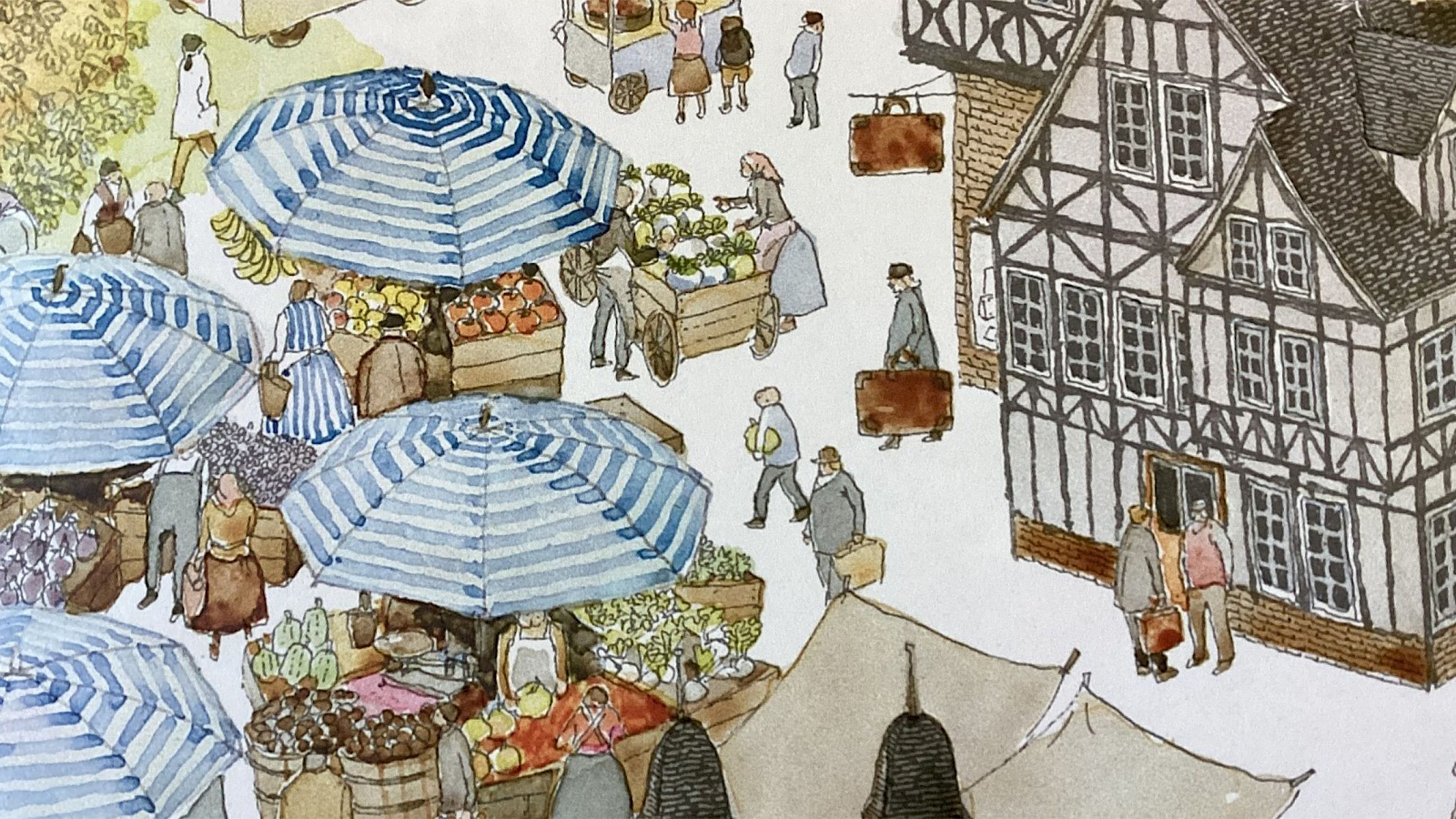(illustrazione tratta da © Mitsumasa Anno, Viaggio incantato, Babalibri 2018)