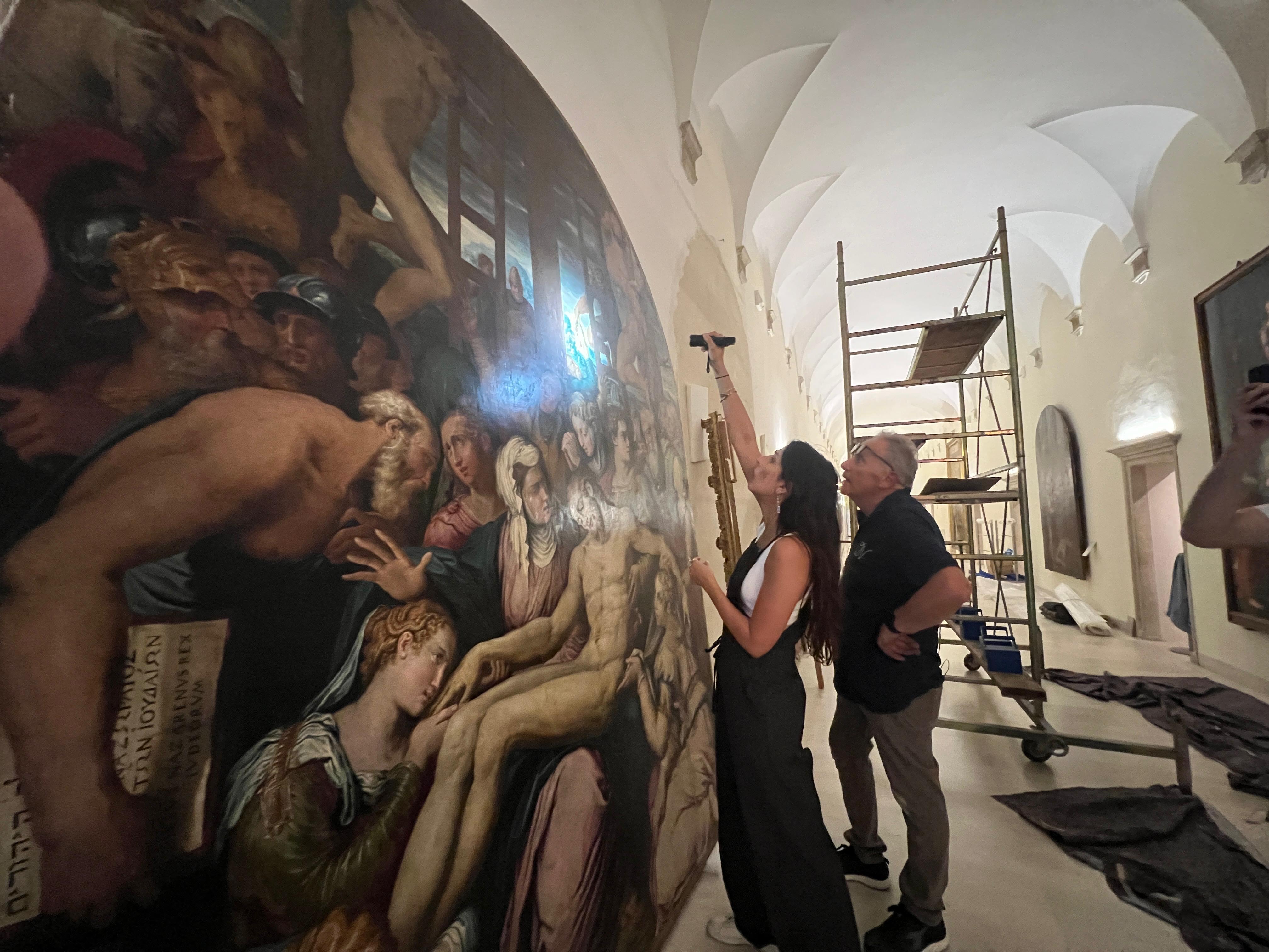 Immagine del disallestimento dell'opera