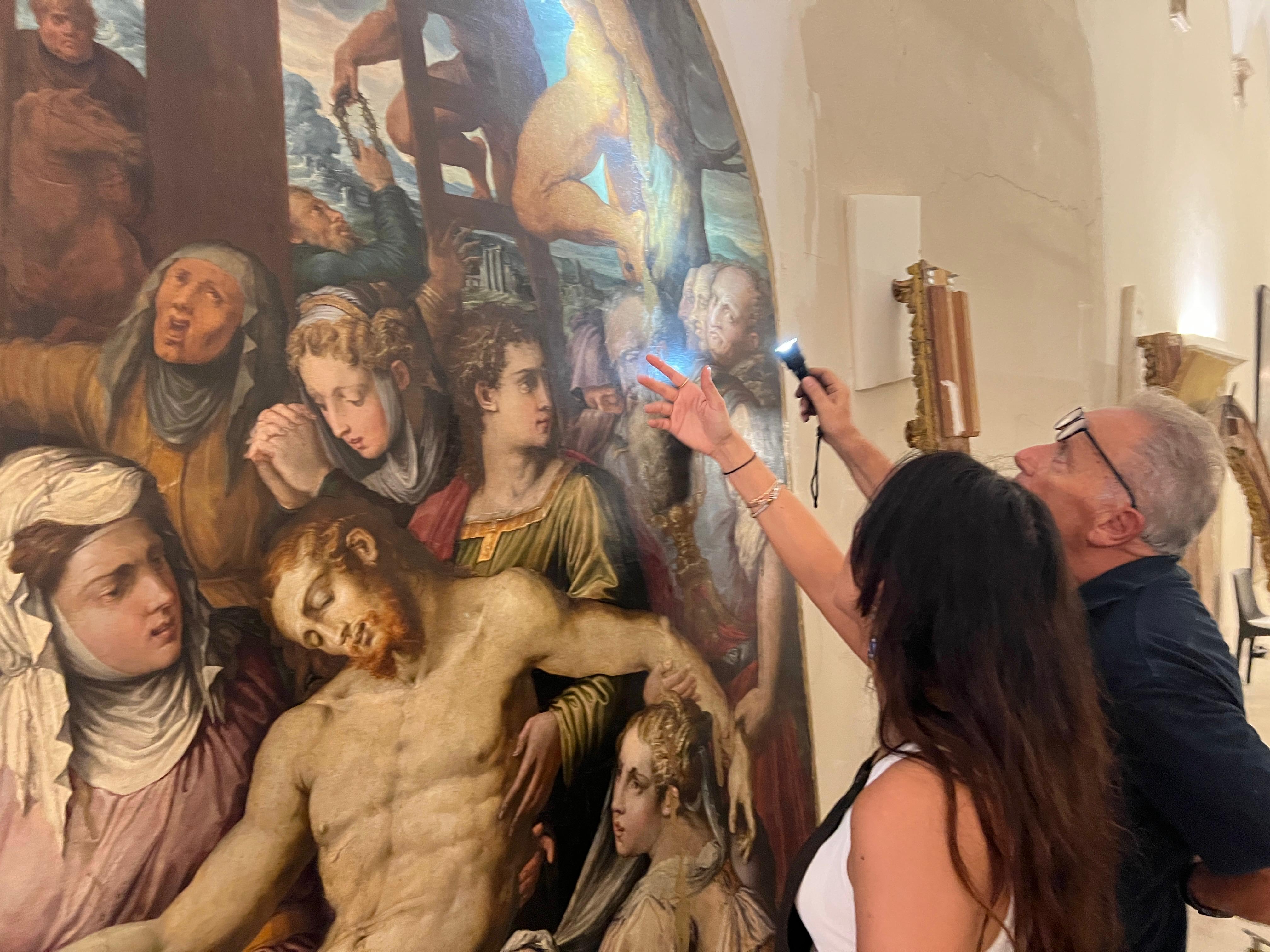 Immagine del disallestimento dell'opera