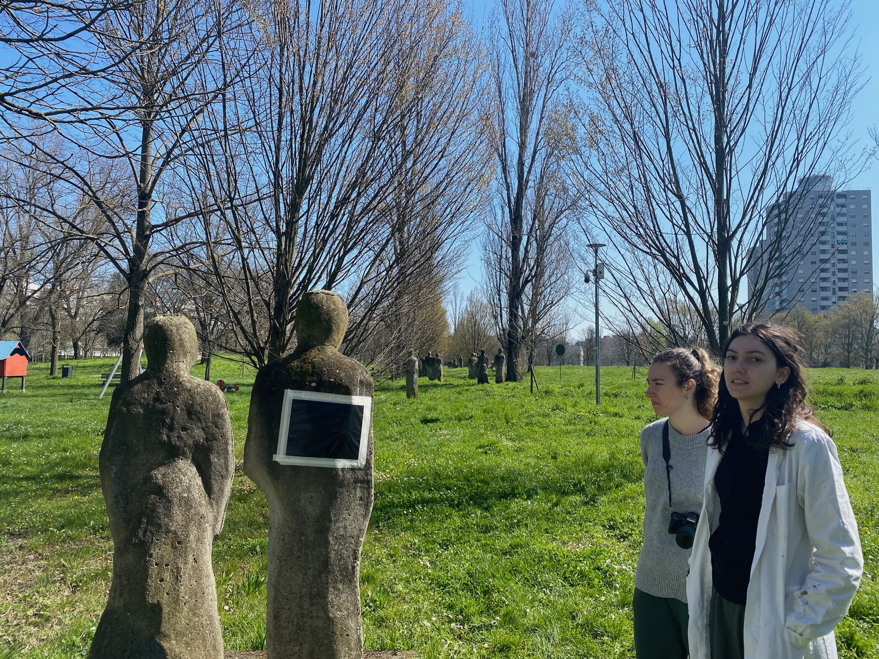 sopralluogo degli studenti dell' Accademia di Belle Arti di Bologna presso il Parco Pierpaolo Pasolini
