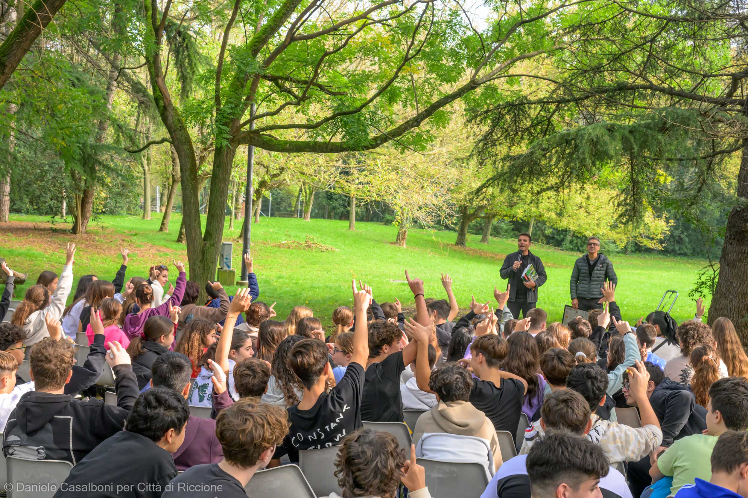 Passeggiata al parco della Resistenza di Riccione, 2024. Foto Daniele Casalboni