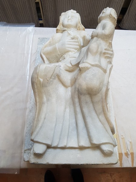 05b. Rimini, Museo della Città, Lapicida del XIV sec., Madonna con il Bambino (Madonna del latte), dopo - ph. Antonella Salvi, 2020.jpg