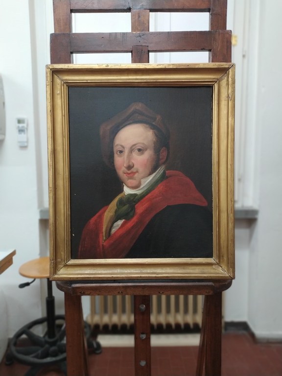Ritratto di Rossini di ignoto delle Collezioni del Conservatorio Martini. Foto dell'Accademia di Belle Arti di Bologna 
